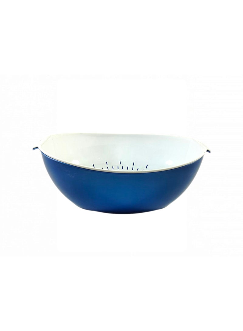Khurshid Plastics Rocka Oval Plastic Strainer from Khorshid Plast Plastic - Blue - Image 1
